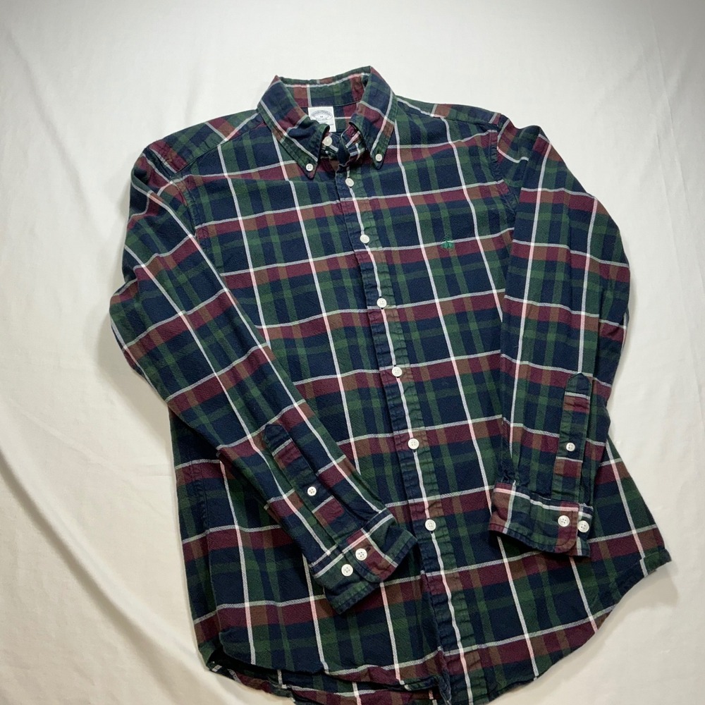 Brooks Brothers Mens Plaid Button Down Shirt Long‎ Sleeve Regent Fit - Picture 5 of 8